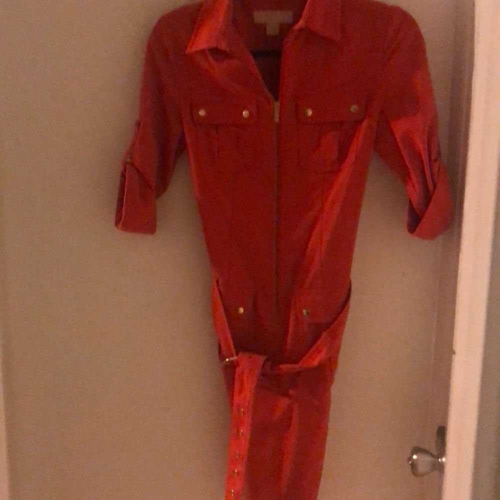 Burnt orange Michel Kors dress-perfect for Fall!!